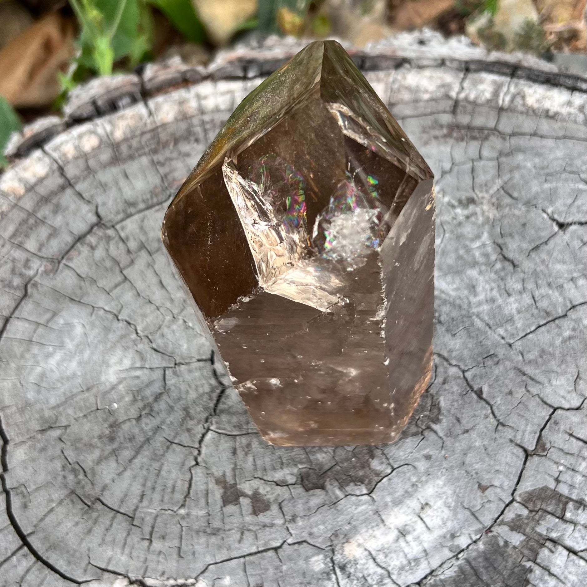 Smoky Quartz Generator Semi Raw Tower