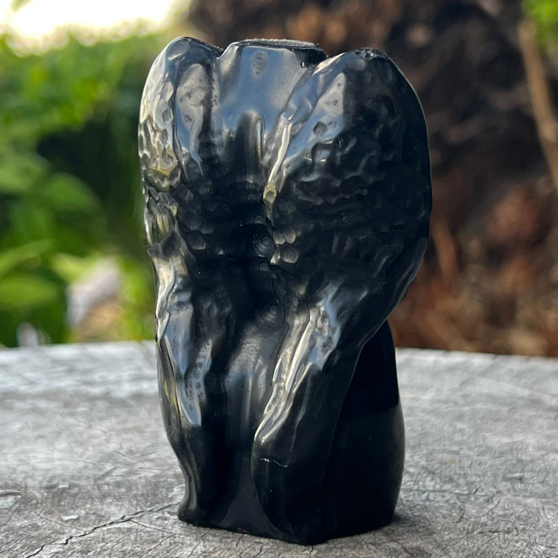 Black Obsidian Winged Lady Body