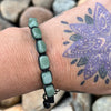 Green Aventurine Tumbled Adjustable Macrame Bracelet