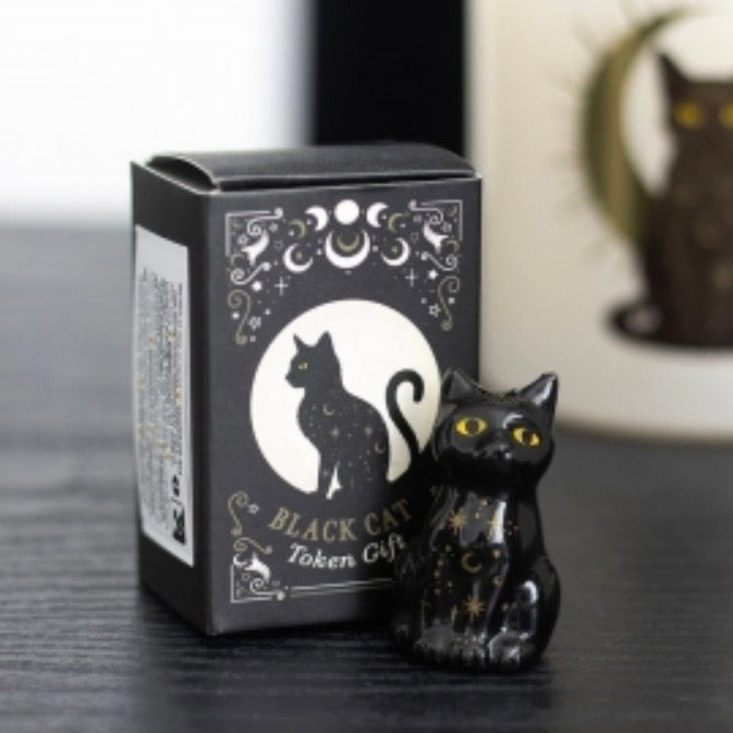 Miniature Ceramic Black Cat