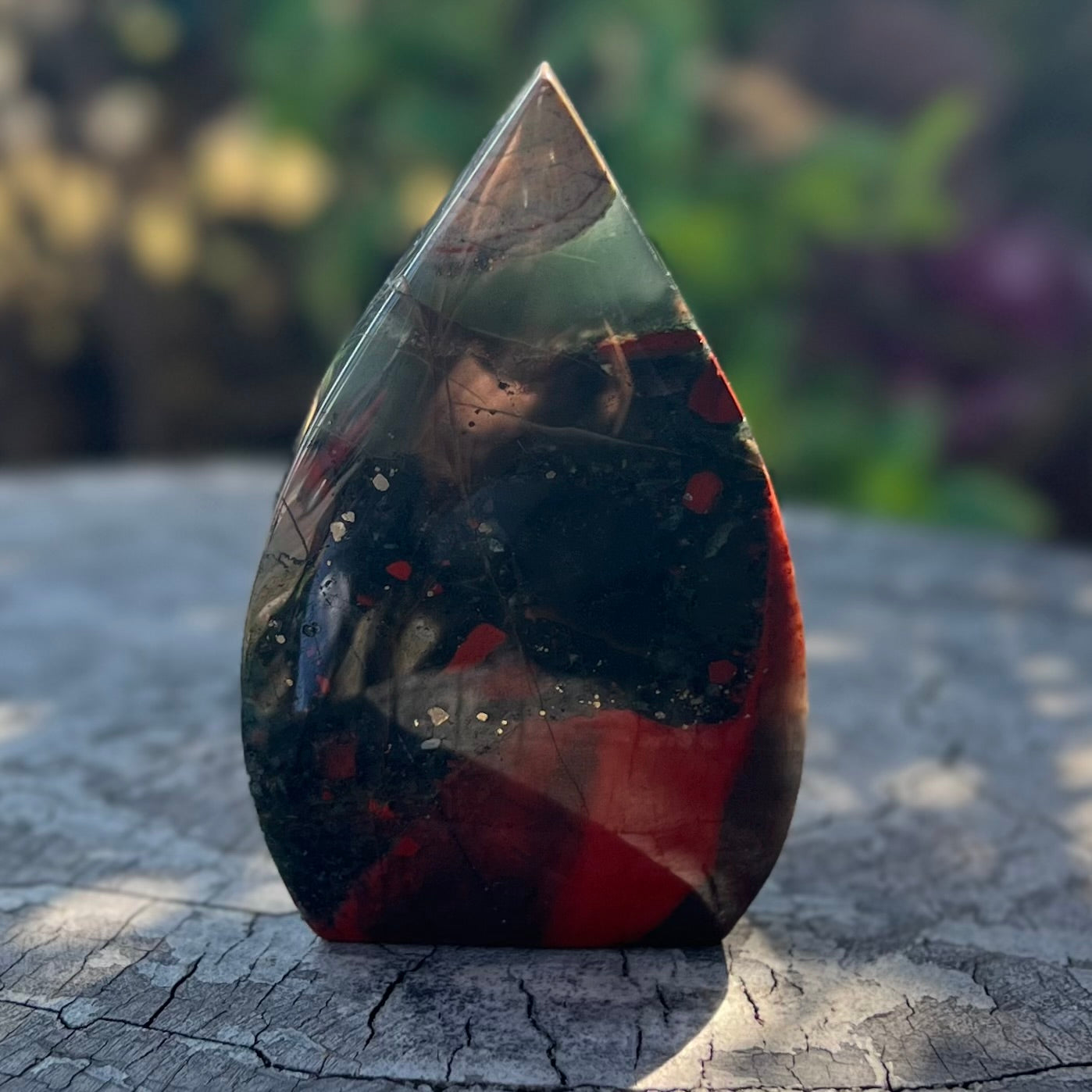 Bloodstone ~ Tear Carving