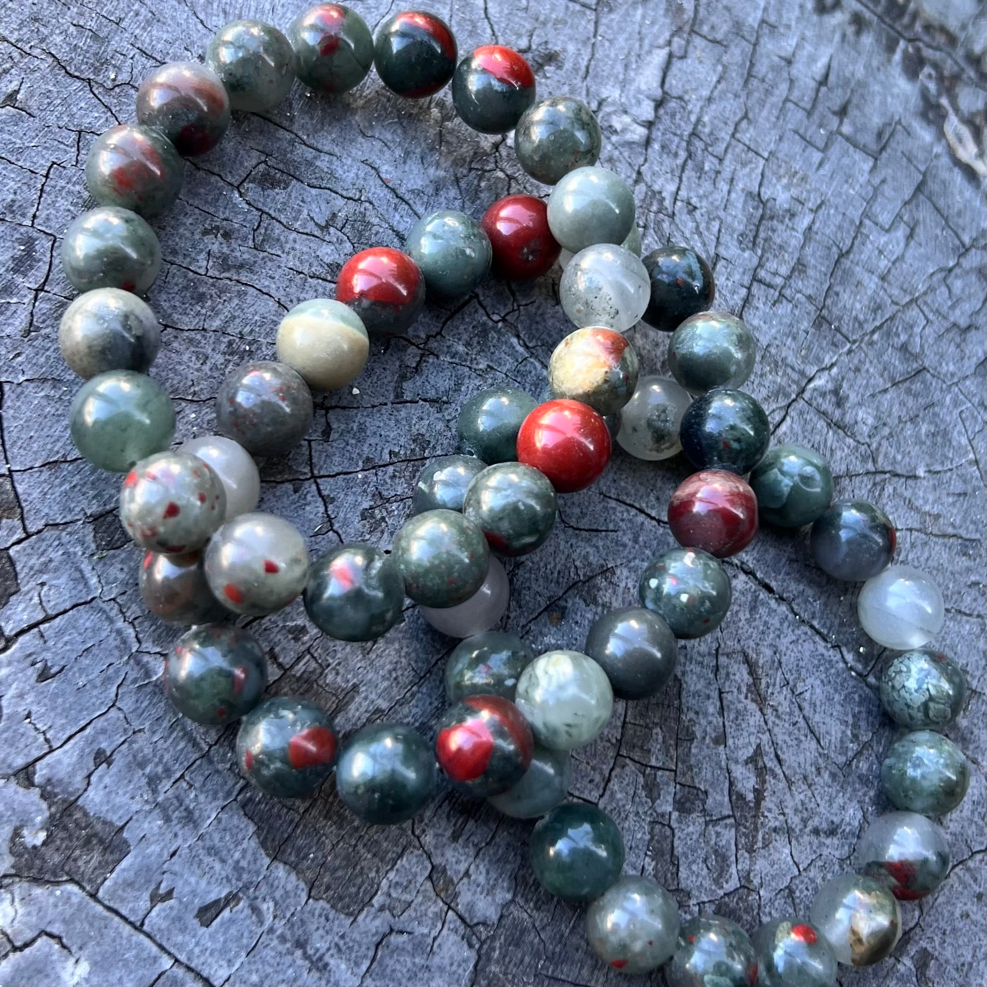 Bloodstone Courage Bracelet - 10mm