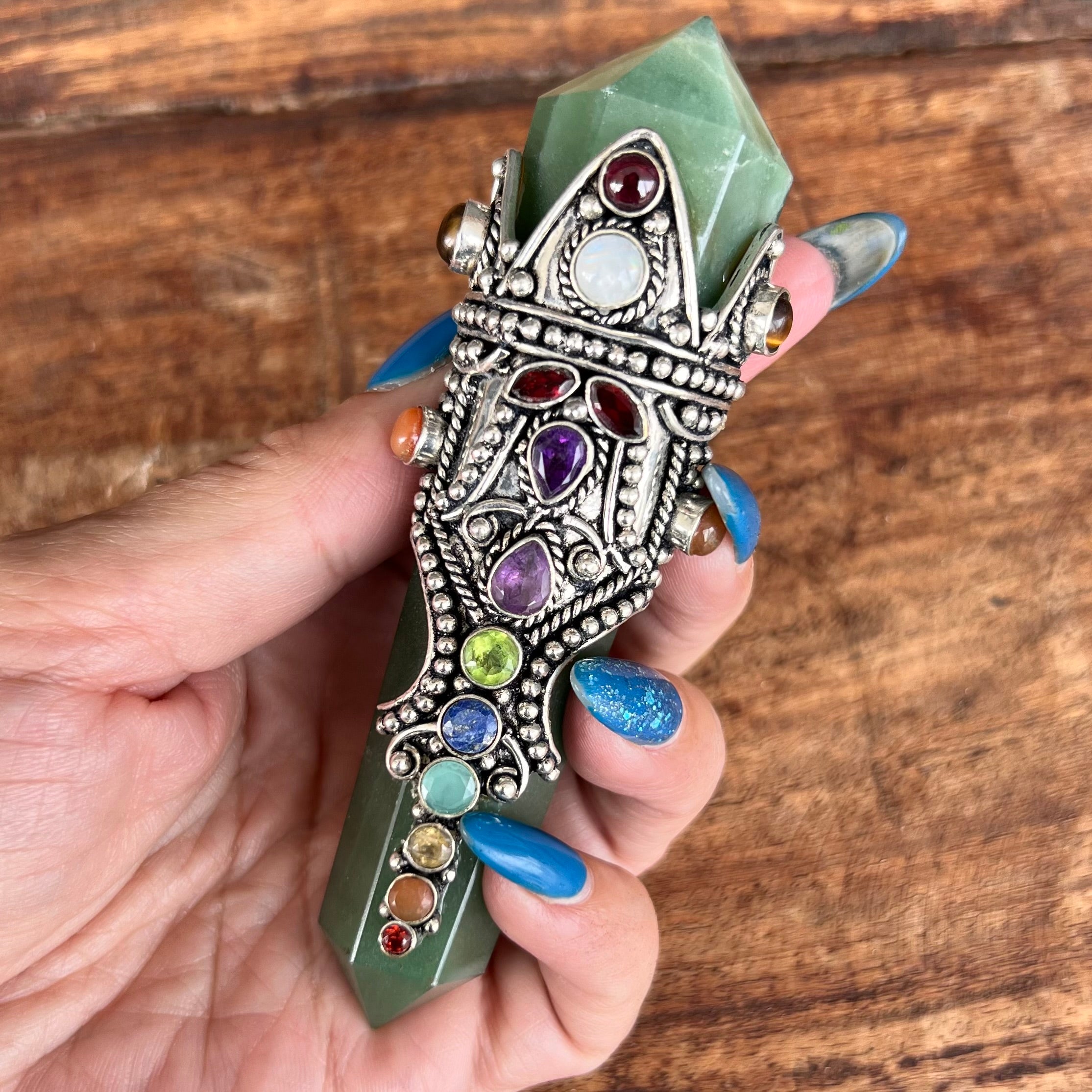 Super Wand ~ Embellished Green Aventurine