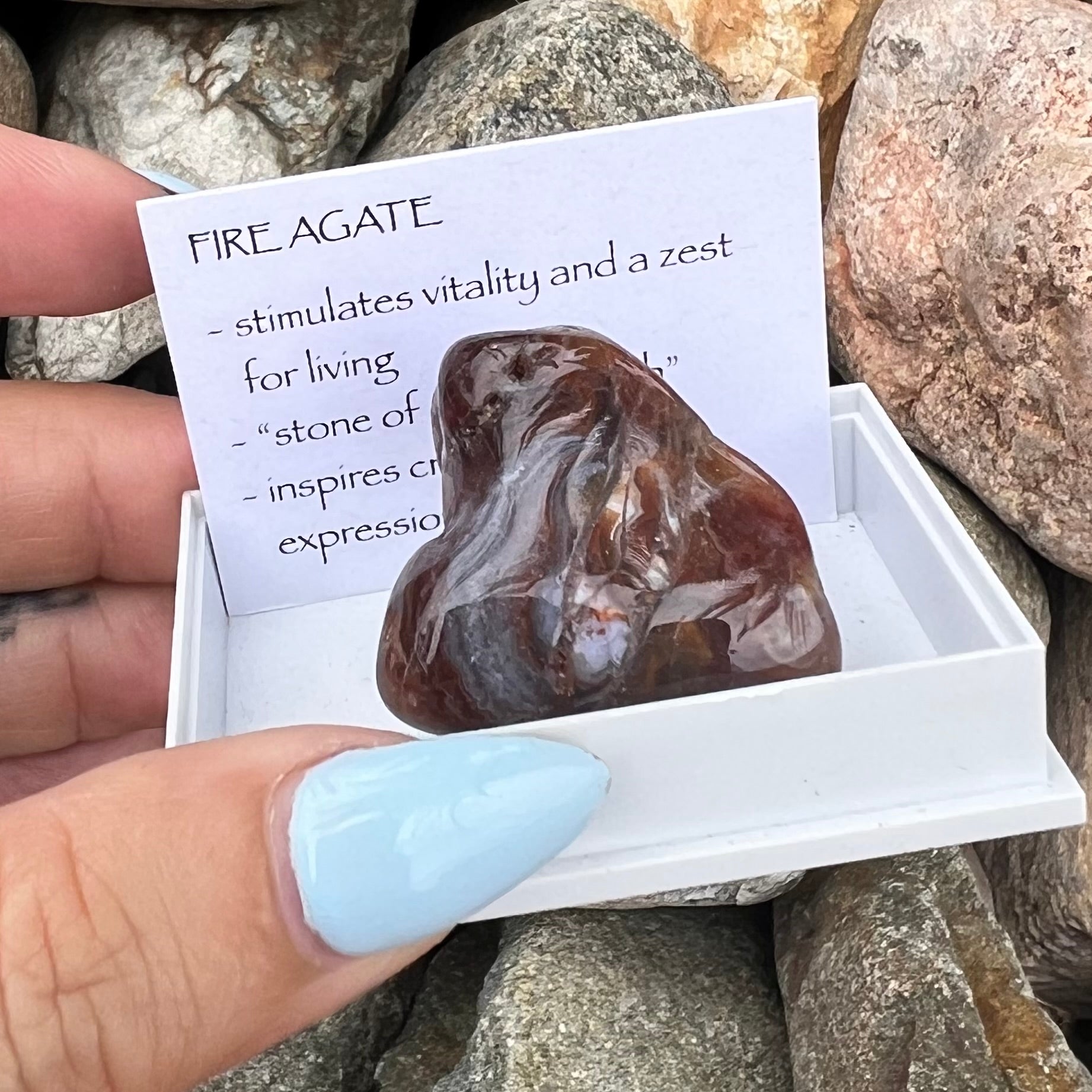 Fire Agate ~ Specialty Boxed Crystal