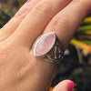 Rose Quartz ~ Sterling Silver Ring ~ 9
