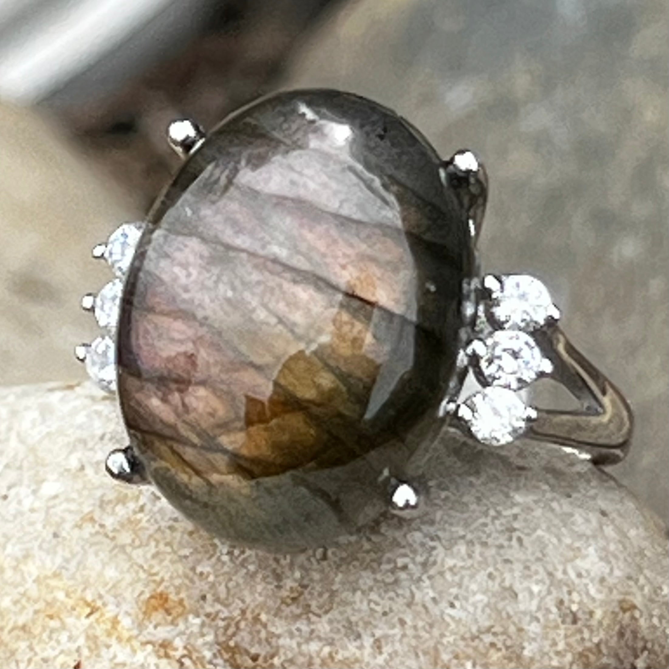 Labradorite ~ Sterling Silver Ring ~ Size 6