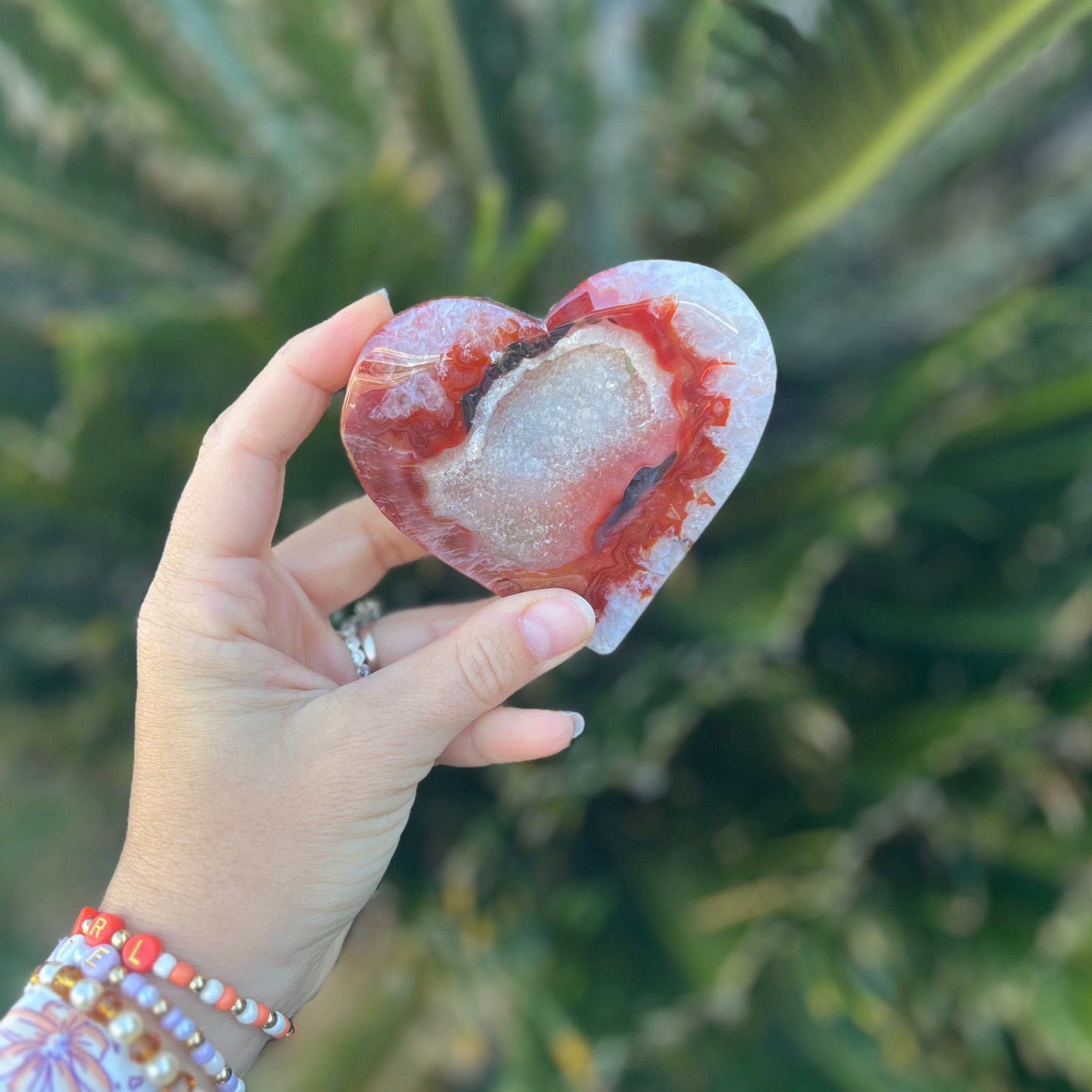 Carnelian Geode Heart