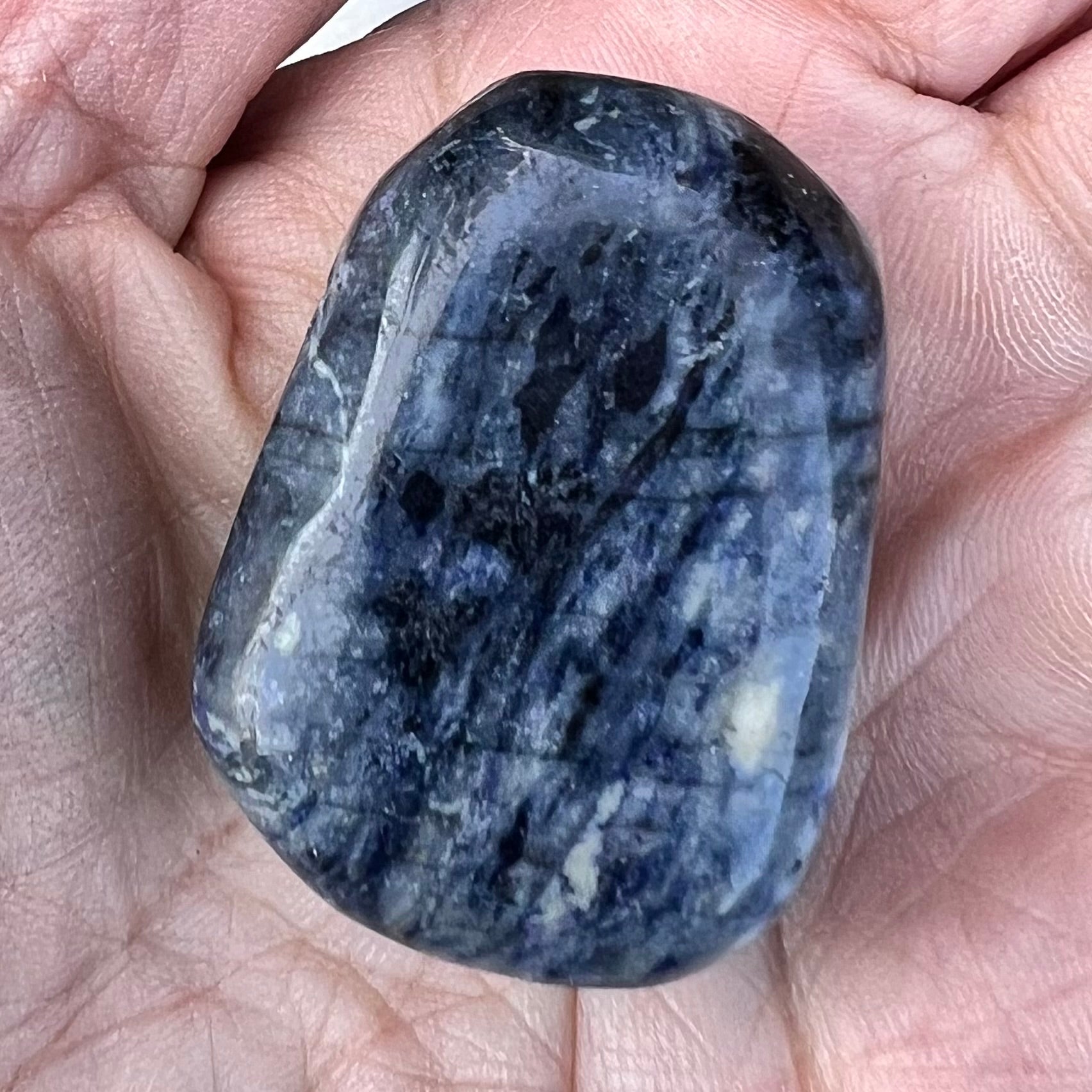 Self Expression ~ Sodalite Palm Stone