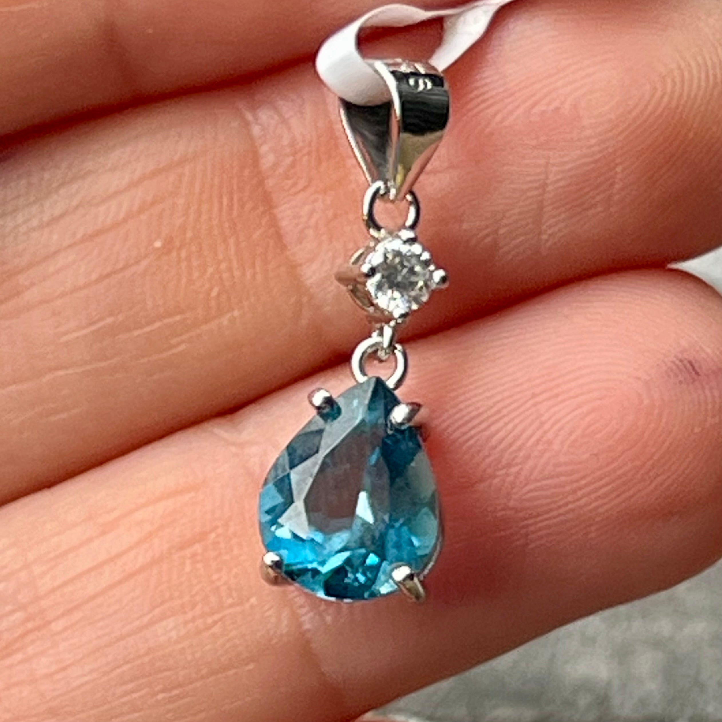London Blue Topaz ~ Sterling Silver Pendant