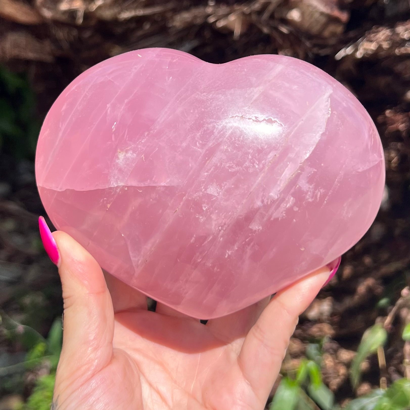 Rose Quartz Extra Large Heart