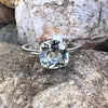 Green Amethyst Sterling Silver Ring ~ 6