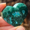 Chrysocolla and Malachite Heart Carving