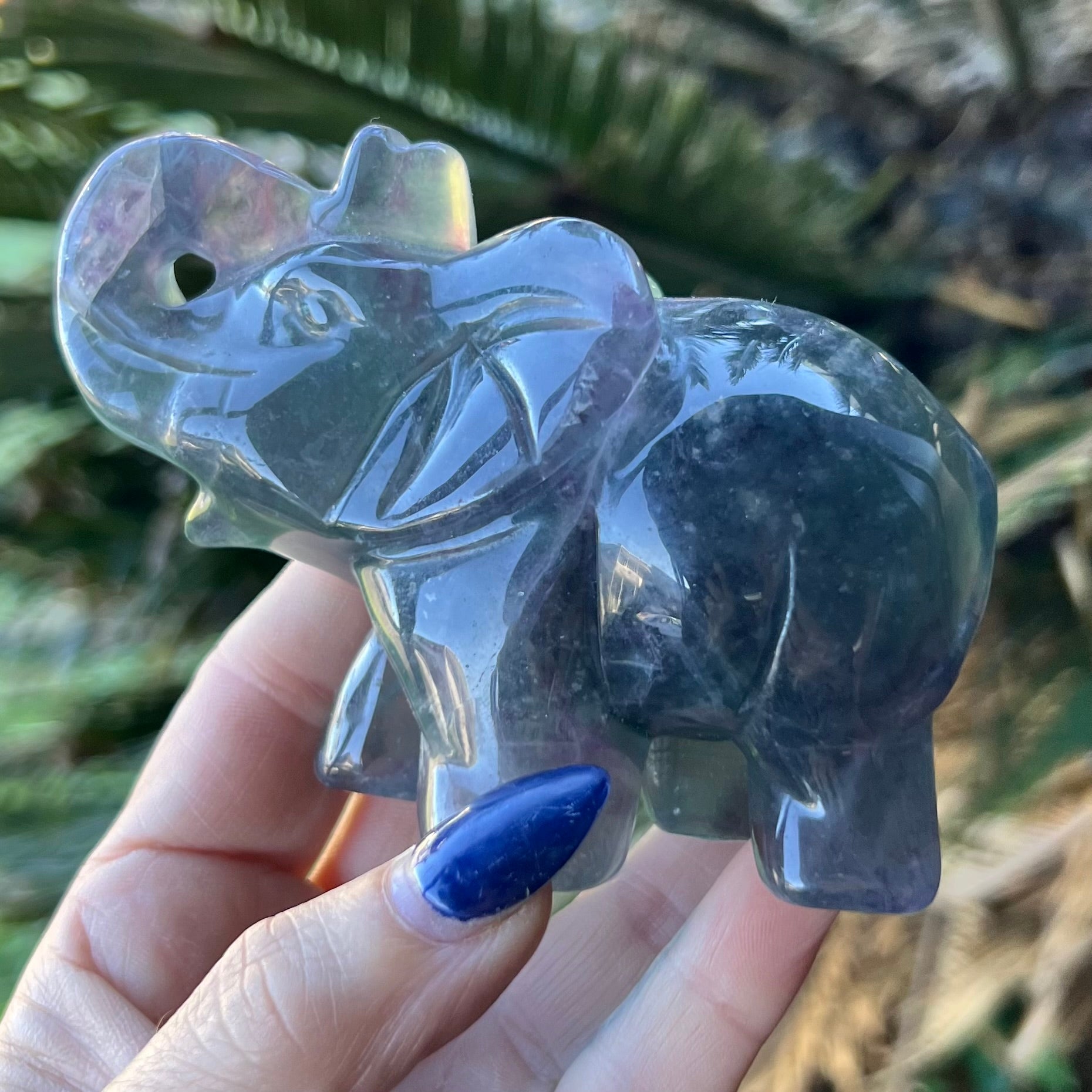 Rainbow Fluorite Elephant