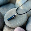 Black Obsidian Pencil Double Pointed Pendant