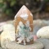Blue Flower Agate Tower