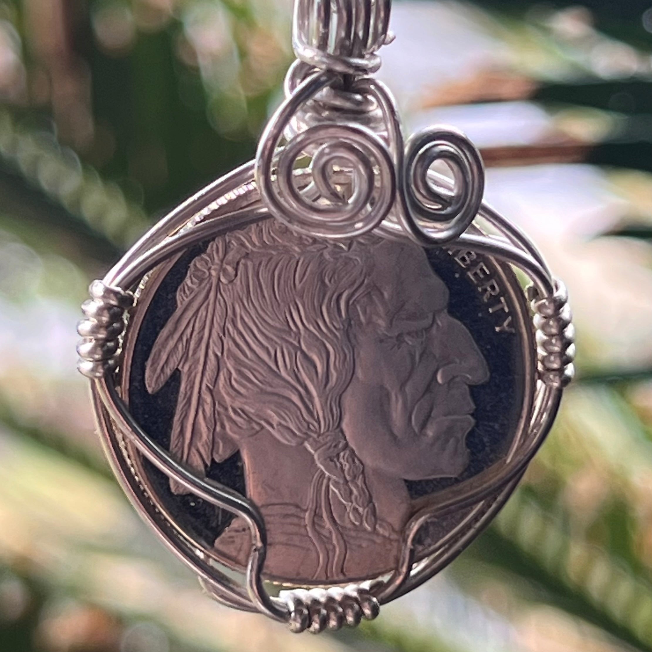 Sterling Silver Wrapped Coin ~ Handmade