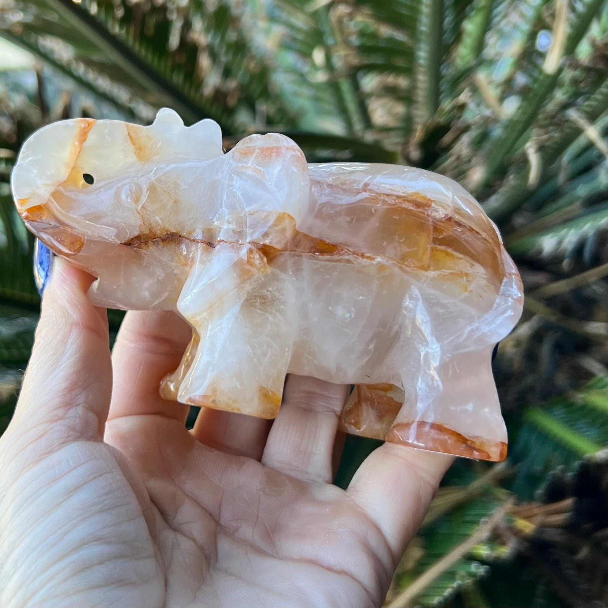 Golden Healer Elephant Carving