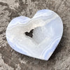 Blue Lace Agate Semi Raw ~ Heart