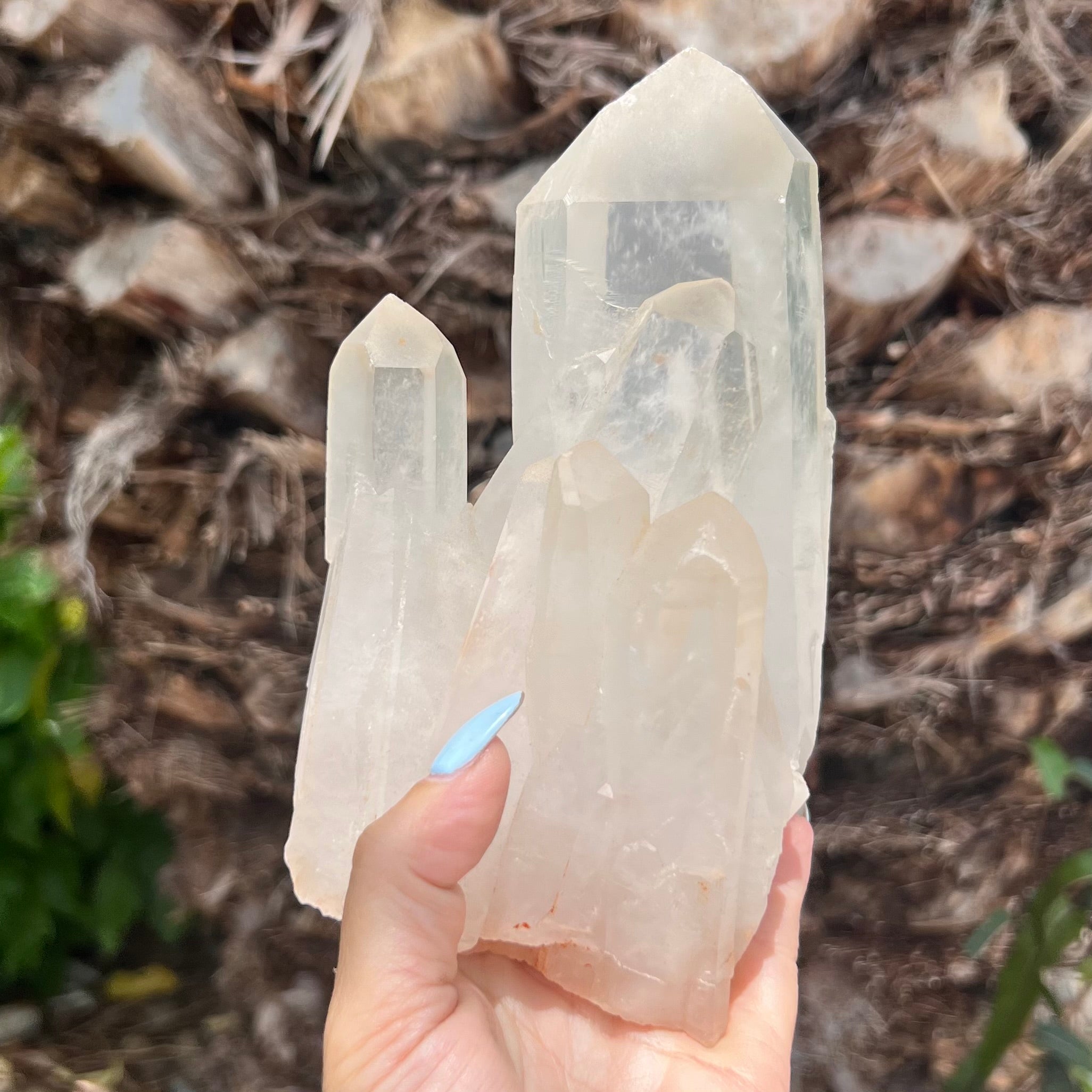 Raw Clear Quartz Natural Cluster of Points