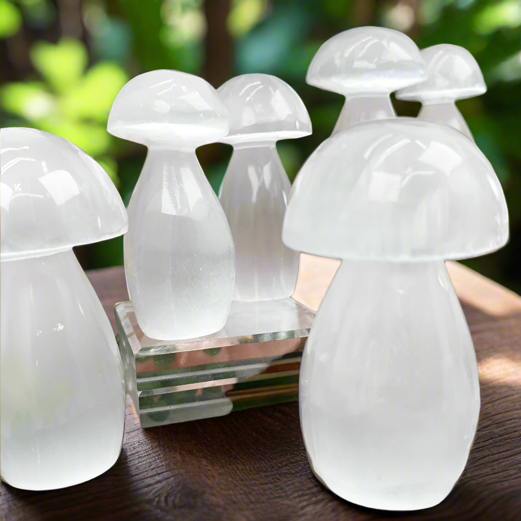 Selenite Mushroom Lamp