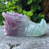 Rainbow Fluorite Dragon Head Carving