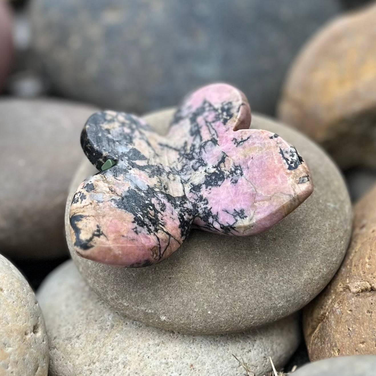 Rhodonite Butterfly Carving (2)