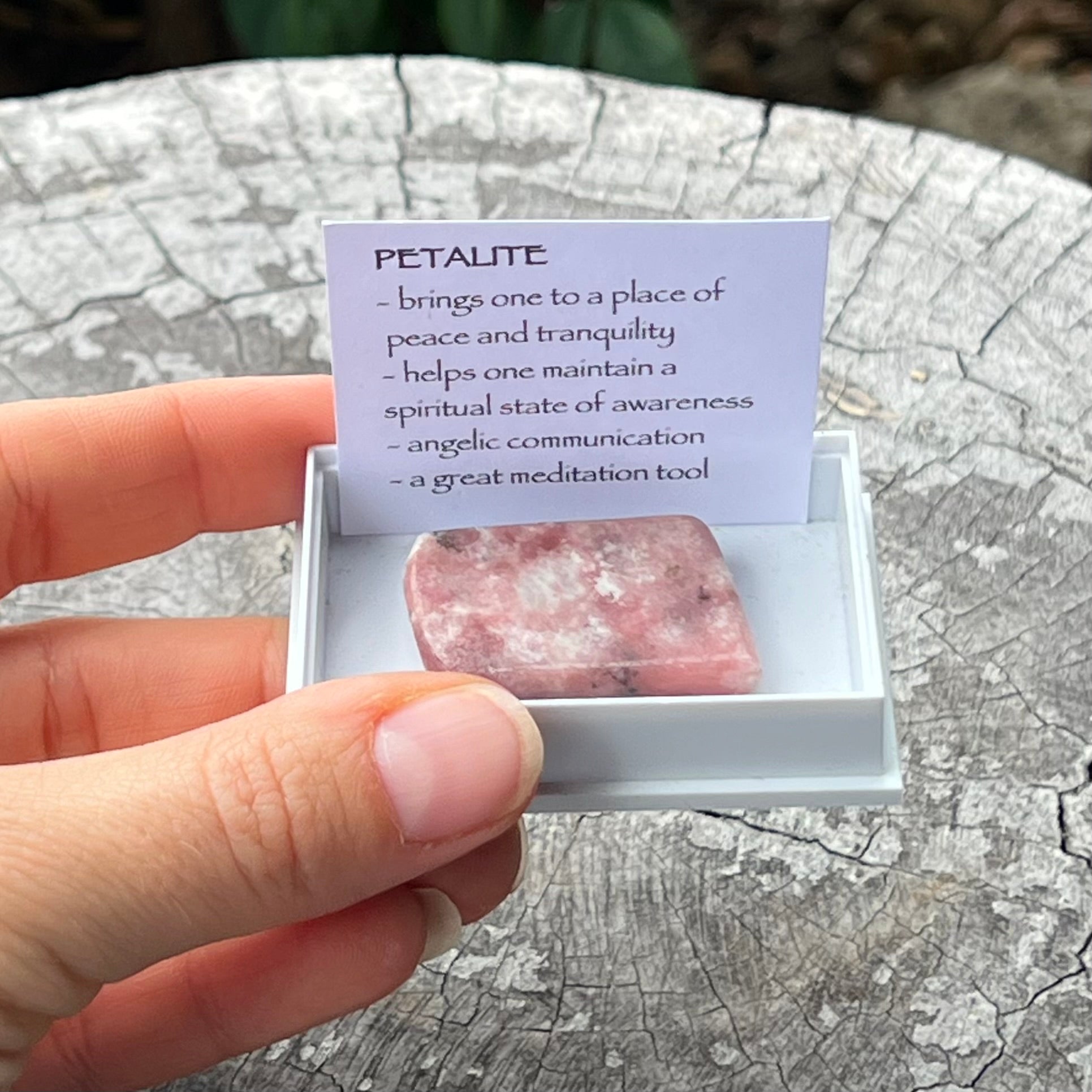 Petalite ~ Specialty Boxed Crystal