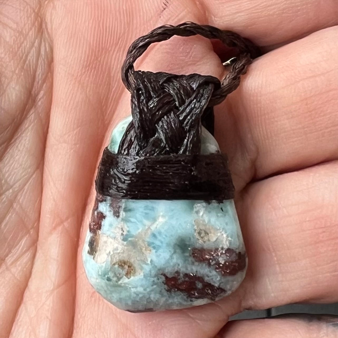 Muse Medicine ~  Wise Woman ~ Larimar Talisman