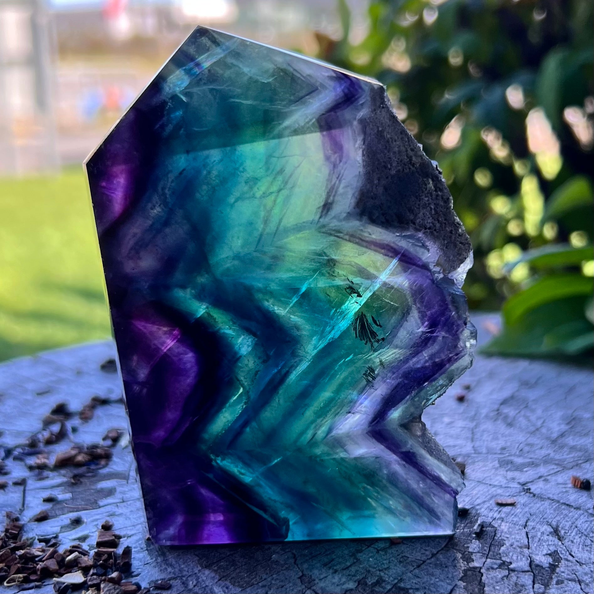 Rainbow Fluorite Semi Raw Generator Tower (5)