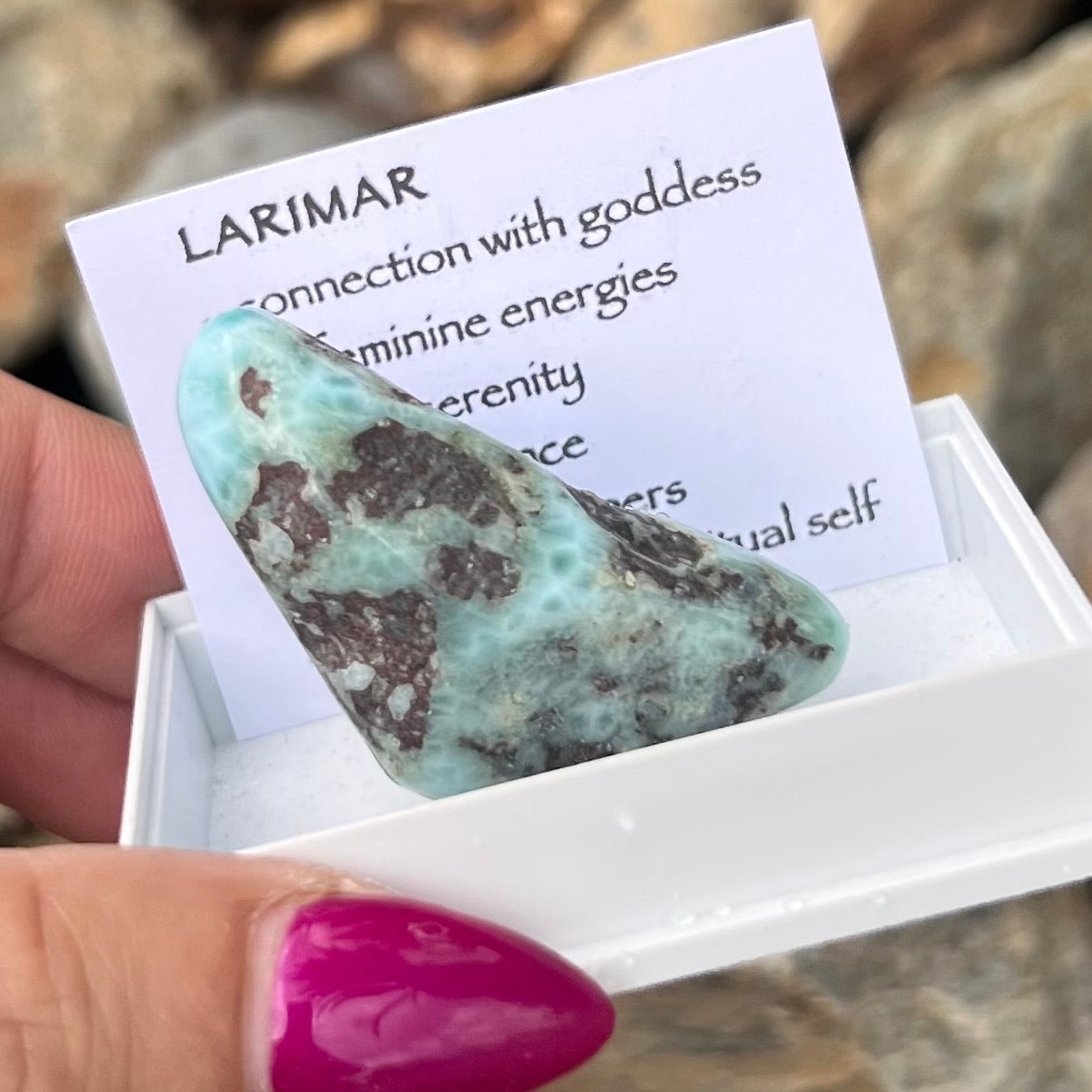 Larimar ~ Specialty Boxed Crystal