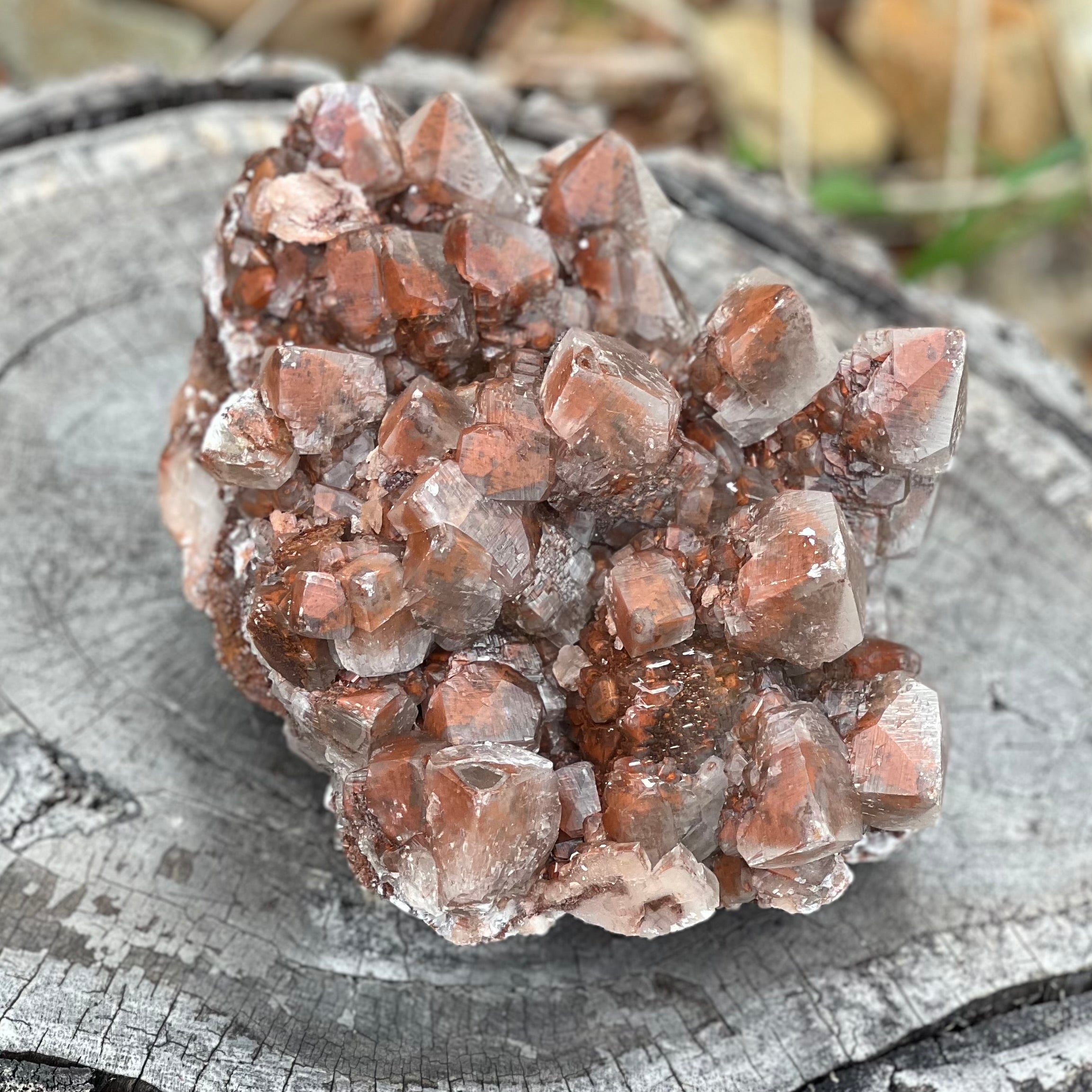 Raw Natural Red Calcite Cluster