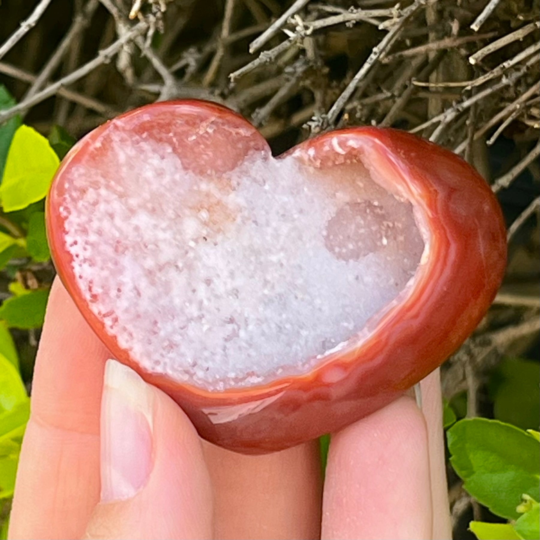 Carnelian Geode Heart ~ 3