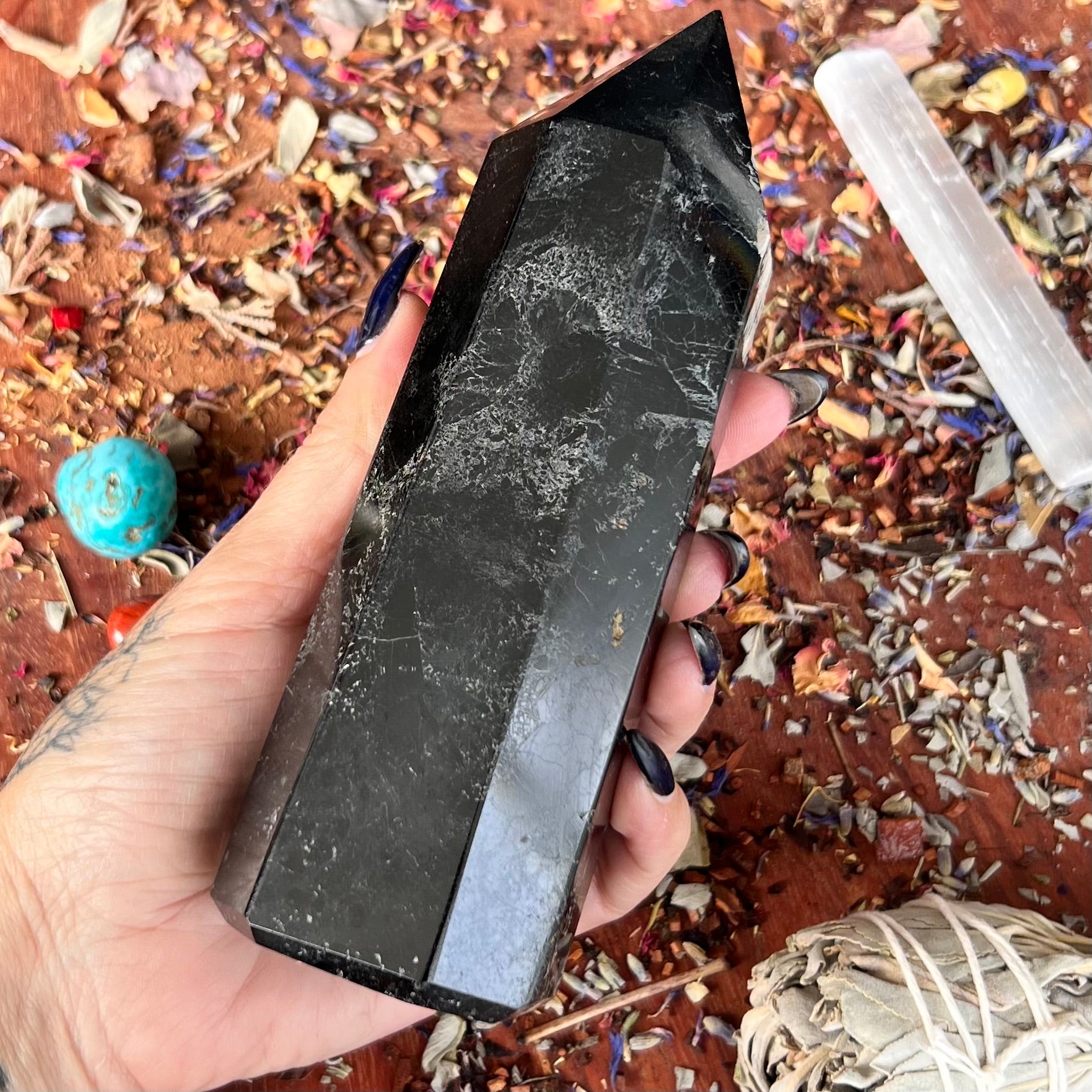 Black Tourmaline Large Generator Tower