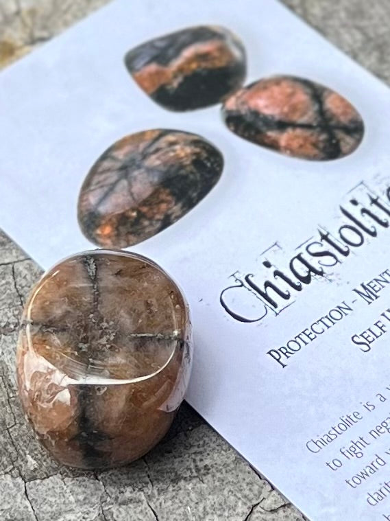Chiastolite Protection Tumbled Specialty Crystal (2)