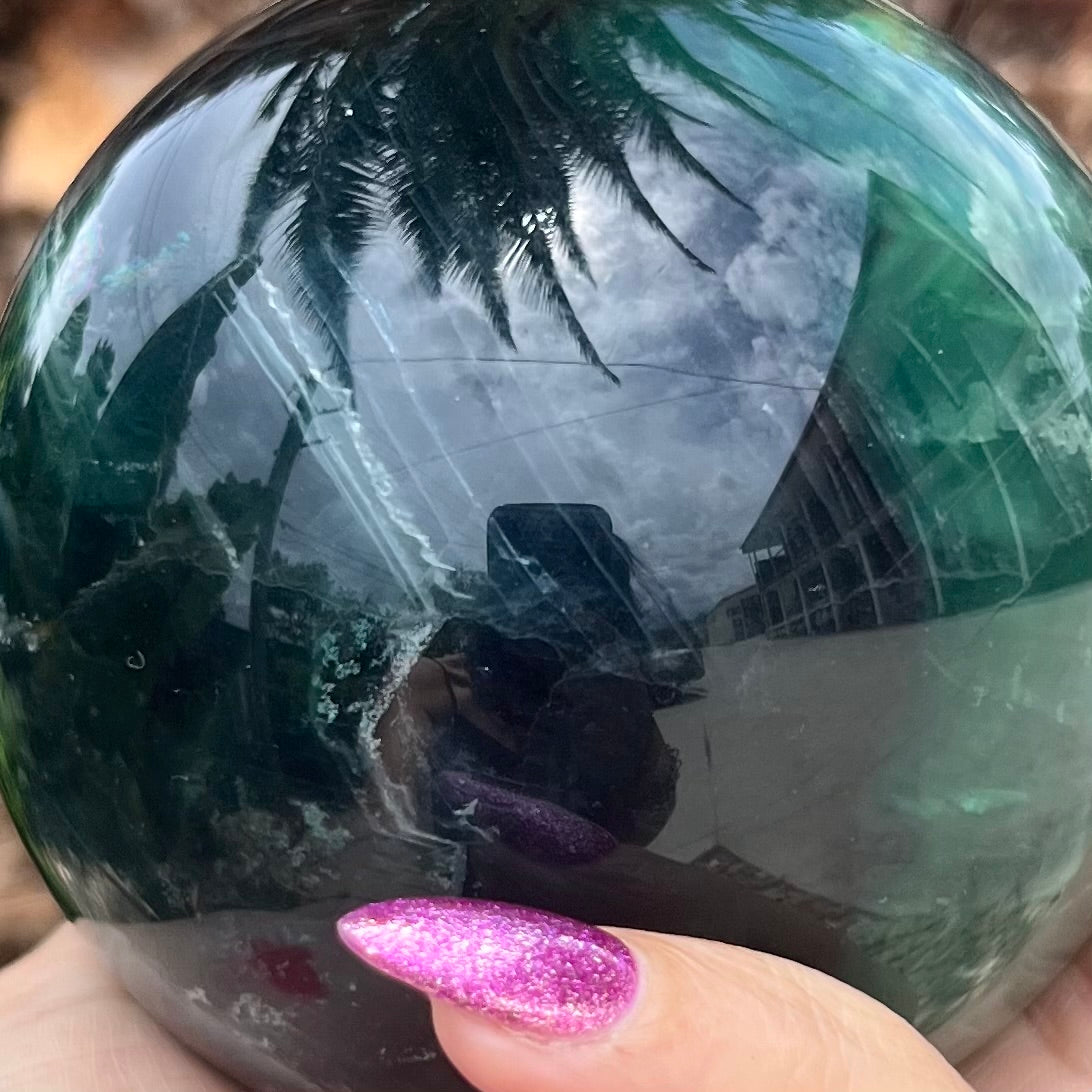 Rainbow Fluorite Sensational Sphere