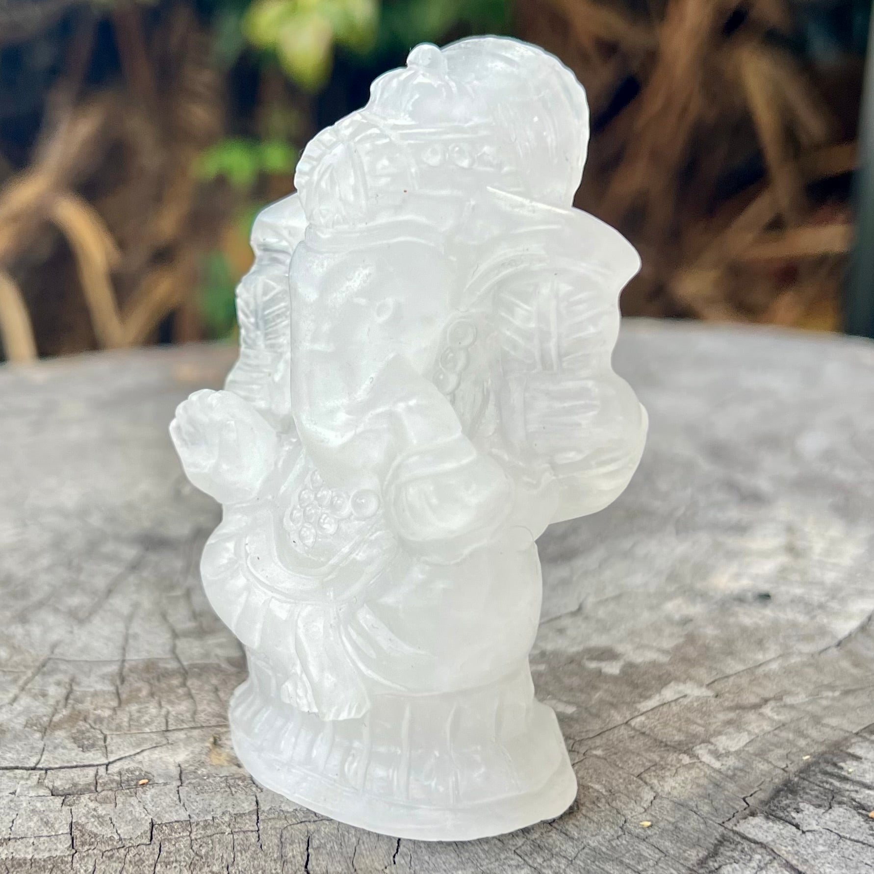 Clear Quartz Ganesh Carving