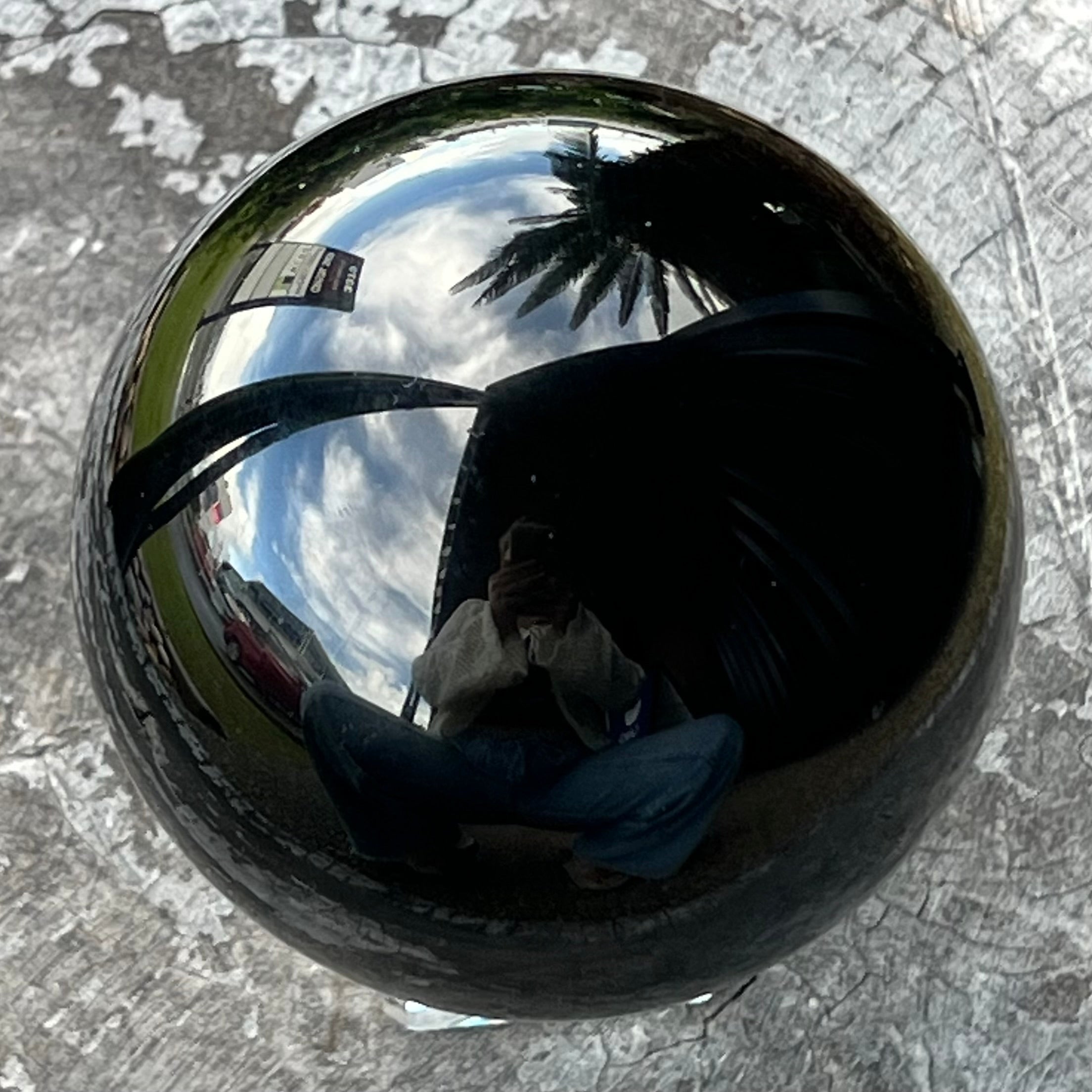 Black Obsidian Sphere & Stand