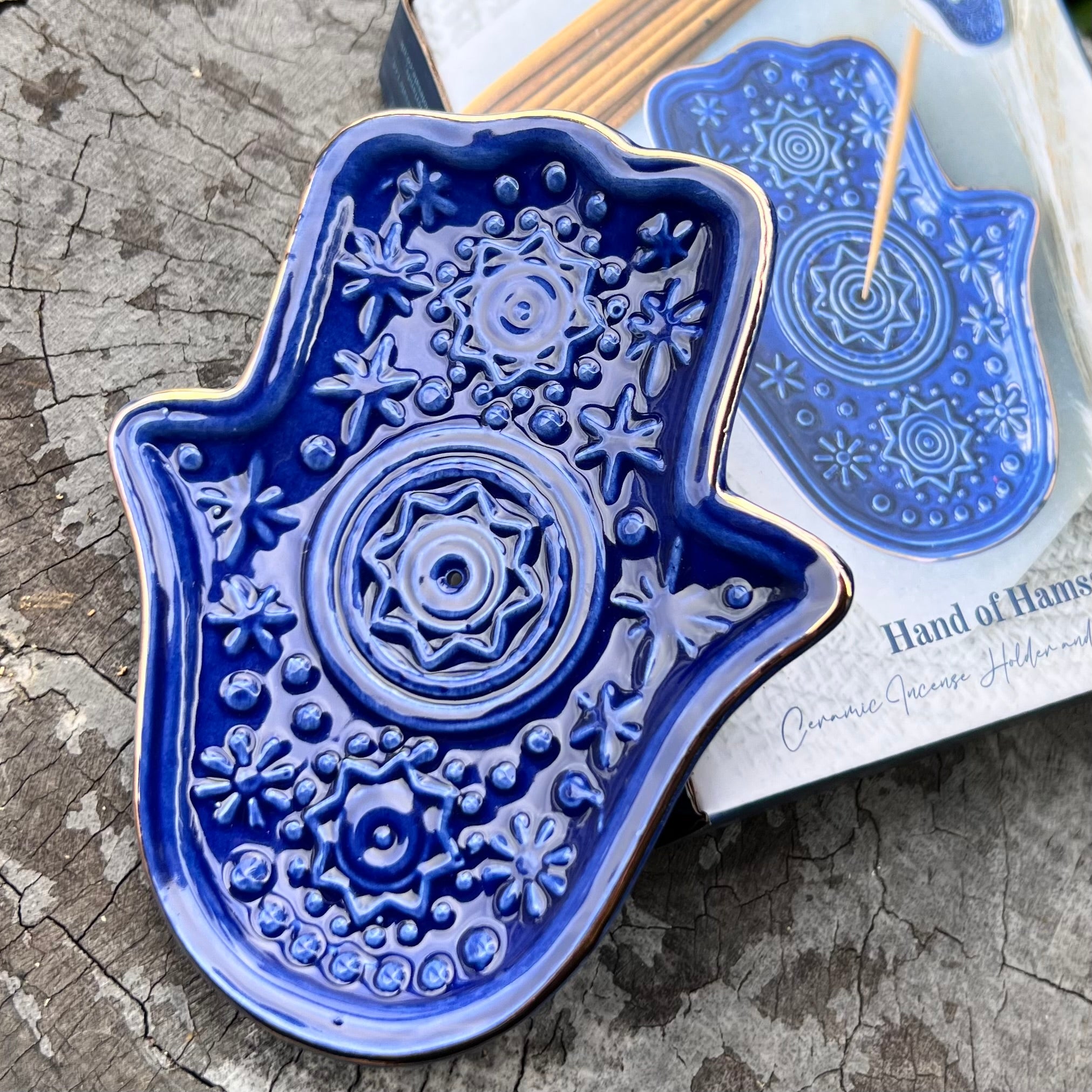 Hamsa Evil Eye ~ Incense Holder Dish