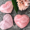 Rose Quartz Puffy Large Heart