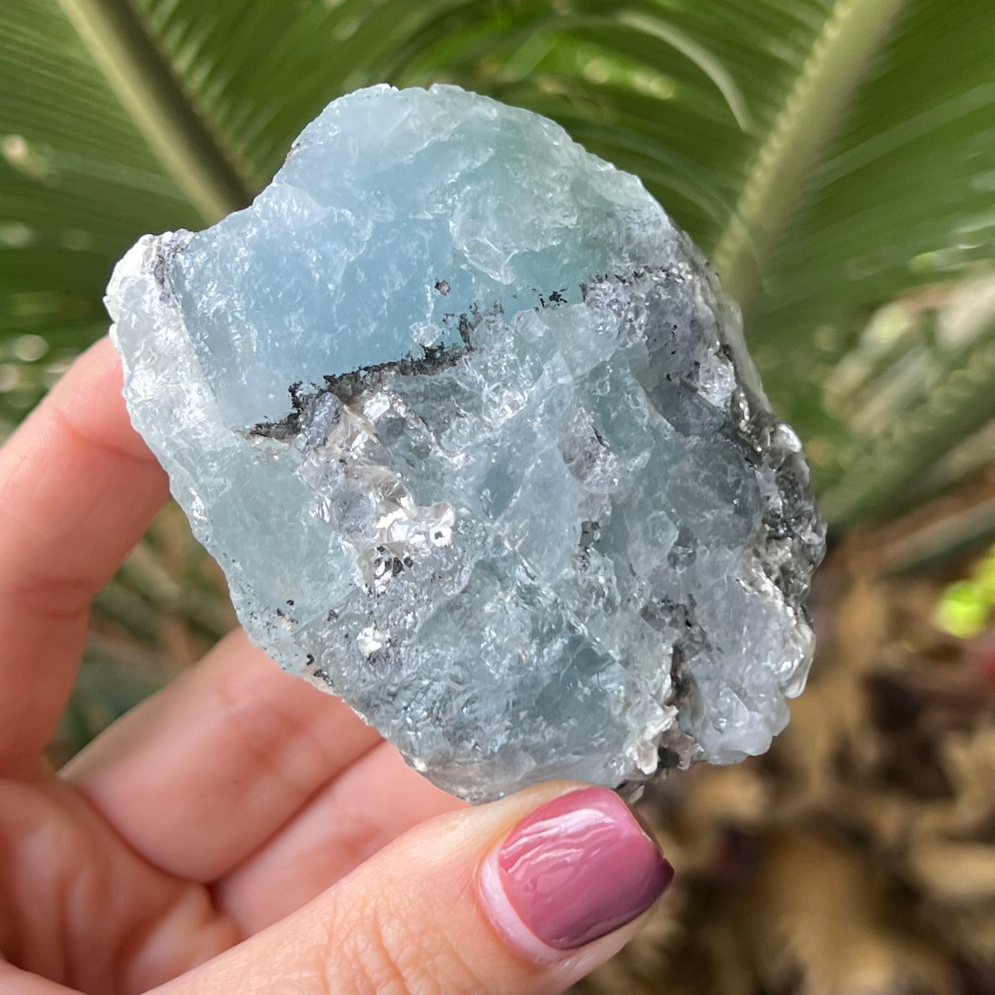 Aquamarine Raw Specimen with Mica Flecks