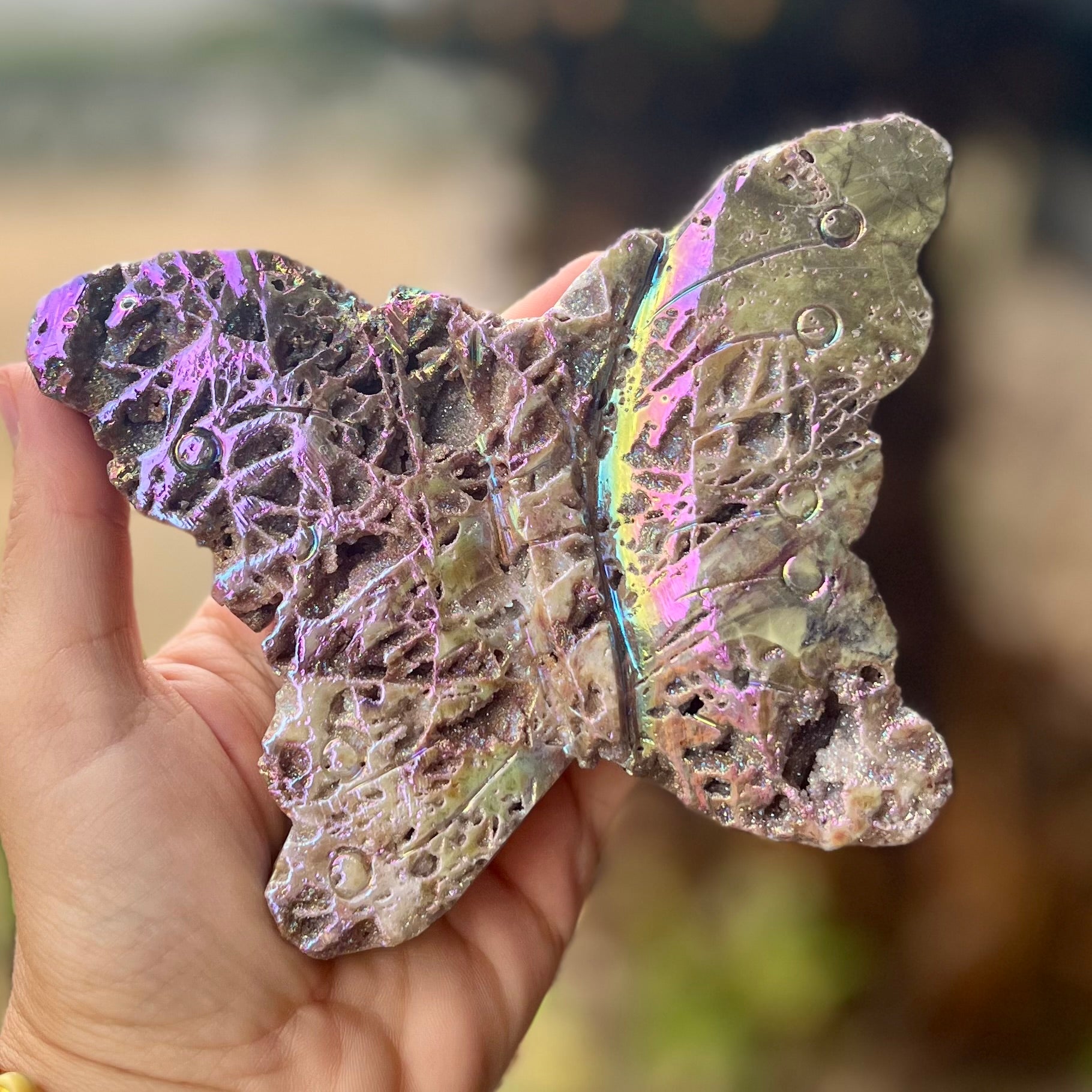 Butterfly Electroplated Sphalarite