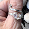 Herkimer Diamond ~ Sterling Silver Wrap Ring