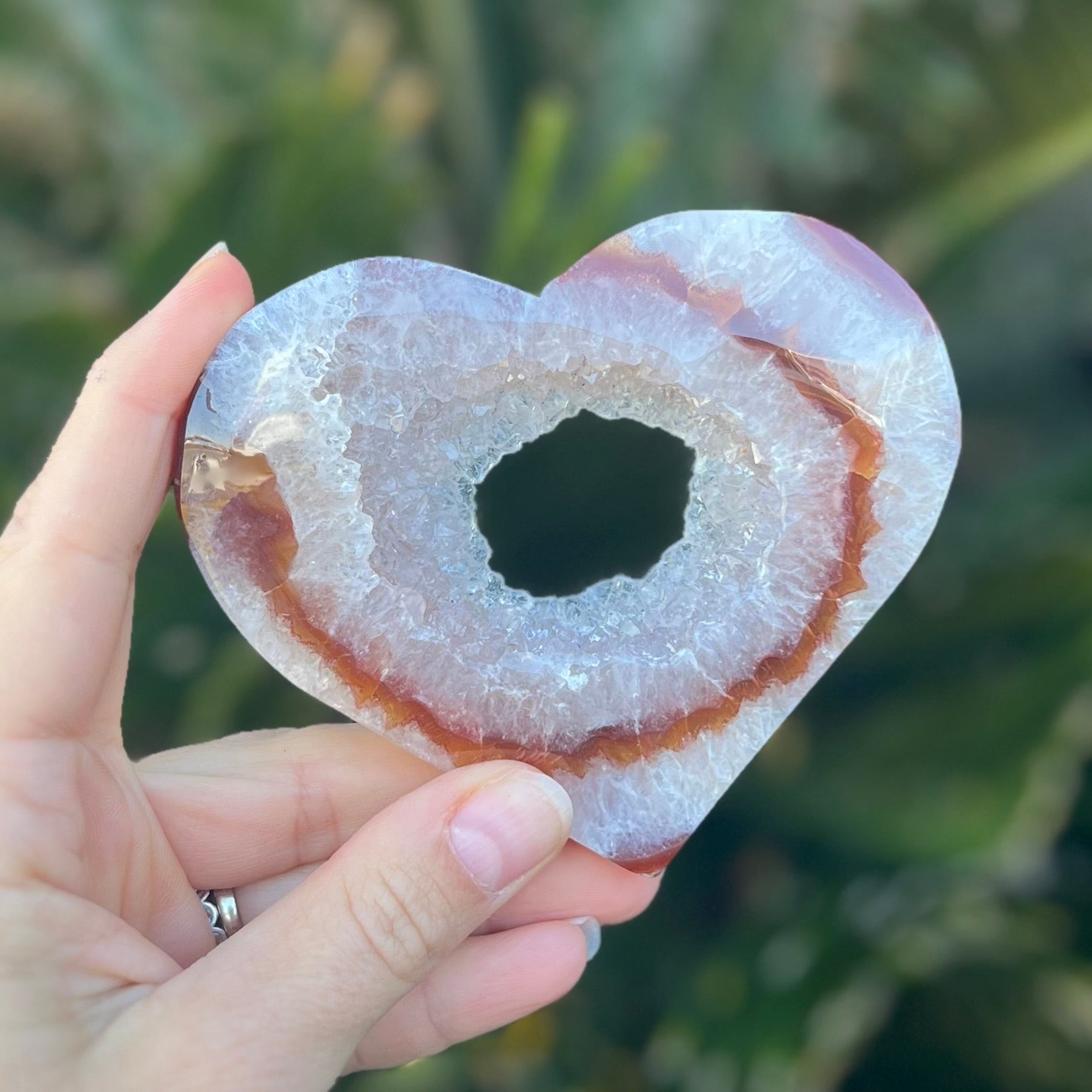 Carnelian Geode Heart