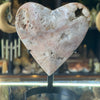 HUGE Pink Amethyst Heart on Stand