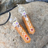 Orange Calcite & Chakra Pencil Generator Crystal Necklace