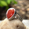 Carnelian ~ Sterling Silver Ring ~ size 8