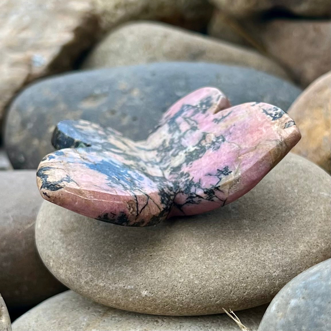 Rhodonite Butterfly Carving (2)