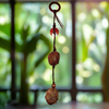 Triple Carnelian Macrame Crystal Hanger