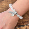 Clear Quartz Amplifying Bracelet with Angel Wing Charm