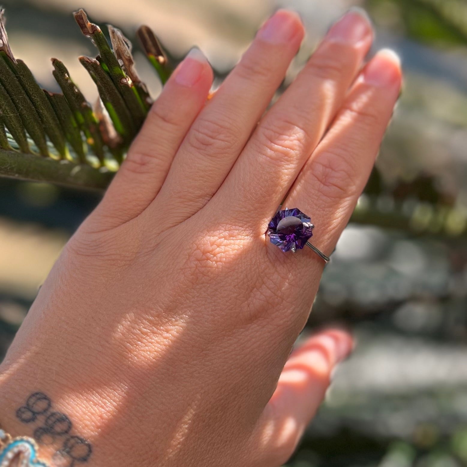 Amethyst Sterling Silver Ring ~ 8